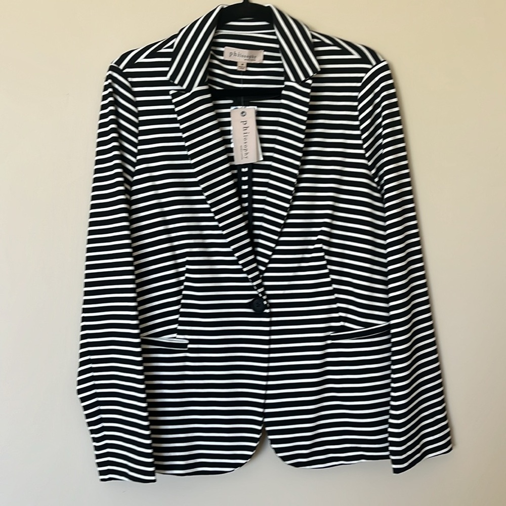 Philosophy Notch Collar Ponte Blazer Jacket